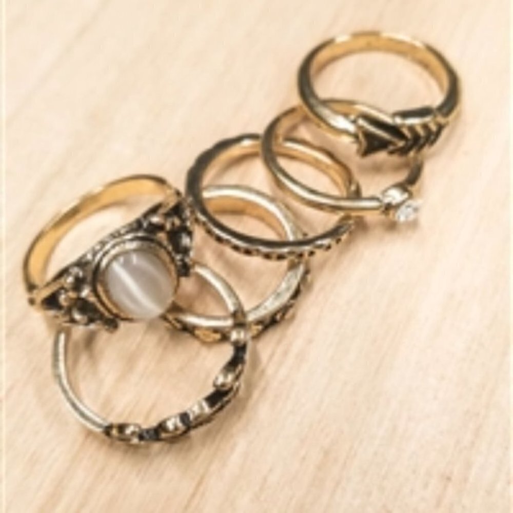 BRONZE & GOLD RING SET - Picture 2 of 4